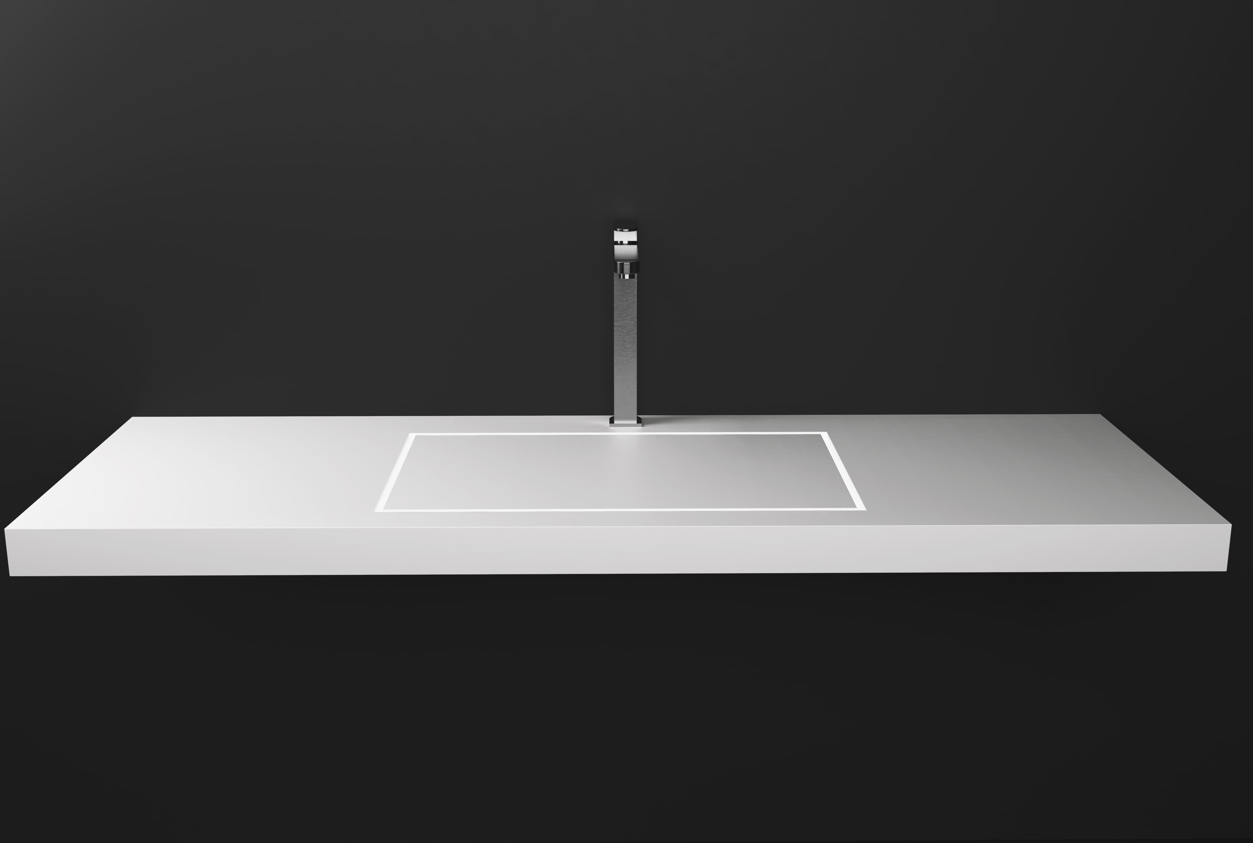 encimera de baño solid surface blanco