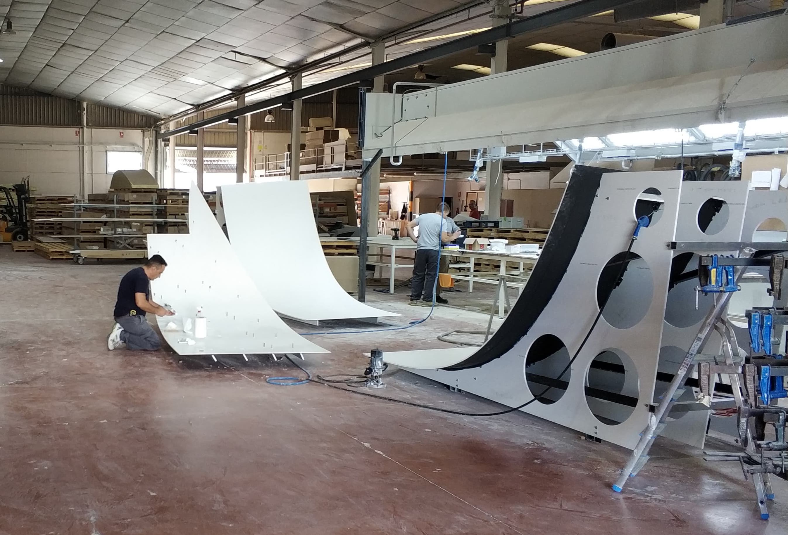 manufacturing process of lobby components for the Chicago Mercantile Exchange